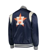 Houston Astros Navy/Cream Vintage Varsity Satin Jacket