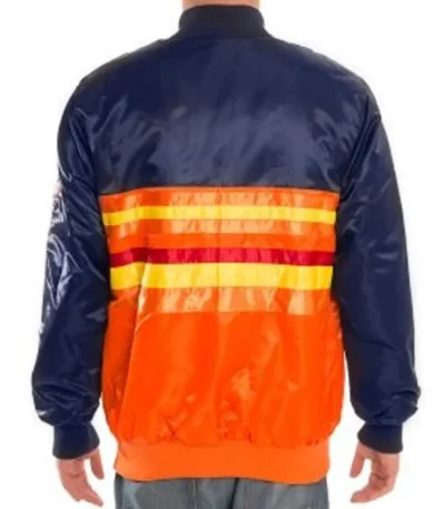 Navy/Orange Houston Astros Satin Jacket