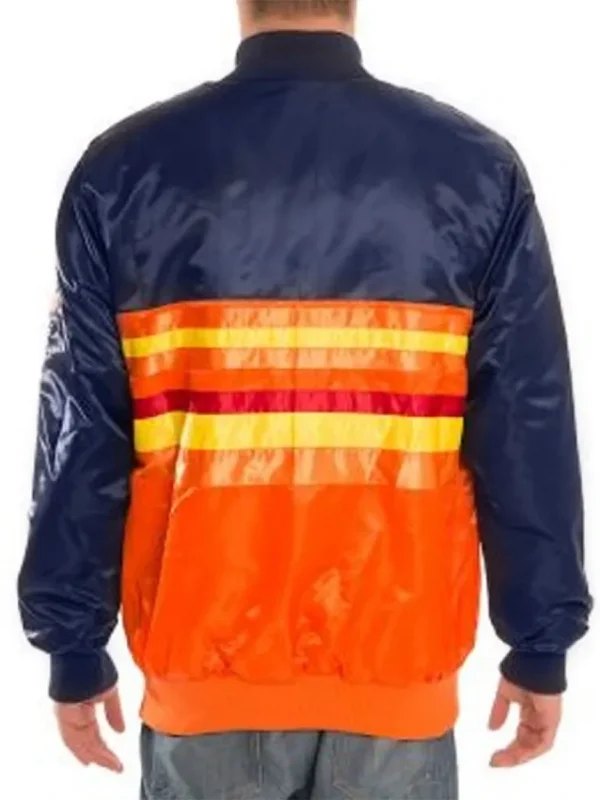 Navy/Orange Houston Astros Satin Jacket