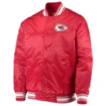 Starter Kansas City Chiefs Locker Room Red-Black Full-Snap Satin Jacket