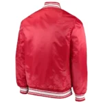 Starter Kansas City Chiefs Locker Room Red-Black Full-Snap Satin Jacket