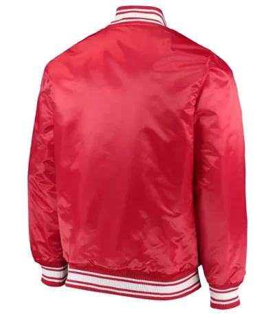 Starter Kansas City Chiefs Locker Room Red-Black Full-Snap Satin Jacket