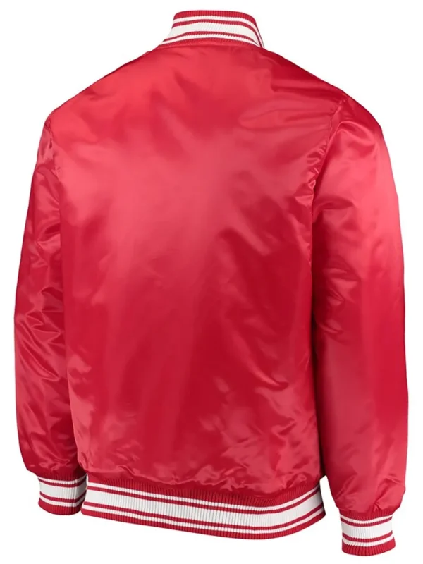Starter Kansas City Chiefs Locker Room Red-Black Full-Snap Satin Jacket