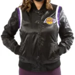 Starter Lakers Los Angeles Bomber Satin Jacket