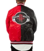 Starter Rockets Satin Bomber Red and Black Jacket