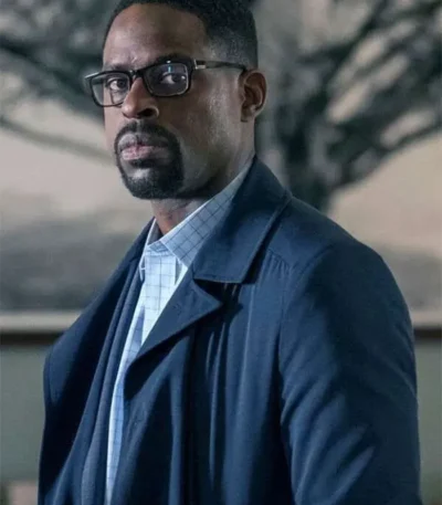 Sterling Randall Pearson This Is Us Blue Cotton Coat