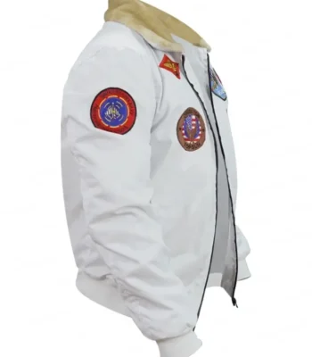 Stewart Top Gun Flight B-15 White Bomber Sherpa Jacket