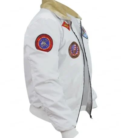 Stewart Top Gun Flight B-15 White Bomber Sherpa Jacket