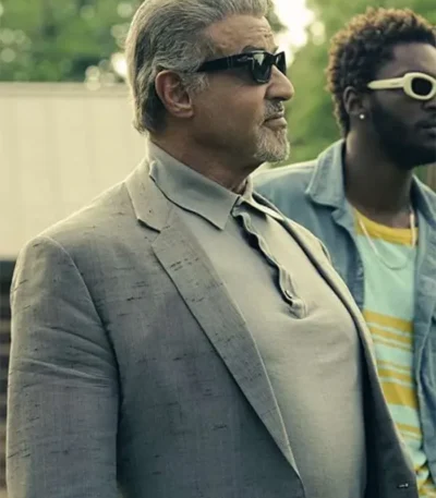 Sylvester Stallone Tulsa King 2022 Grey Blazer Coat