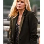 Yellowstone S04 Beth Dutton Green Long Single Breasted Coat
