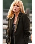 Yellowstone S04 Beth Dutton Green Long Single Breasted Coat
