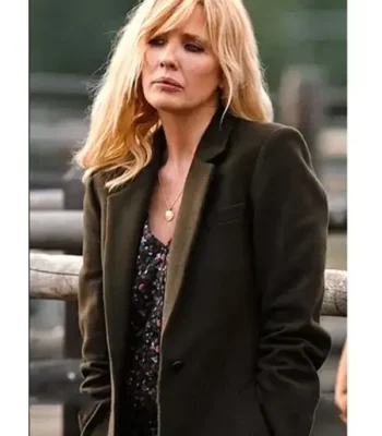 Yellowstone S04 Beth Dutton Green Long Single Breasted Coat