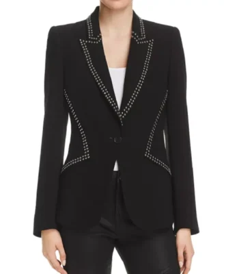 Talia Morgan The Young and The Restless Black Studded Trim Blazer