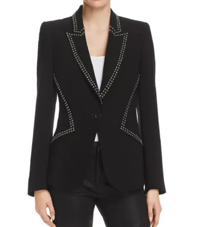 Talia Morgan The Young and The Restless Black Studded Trim Blazer