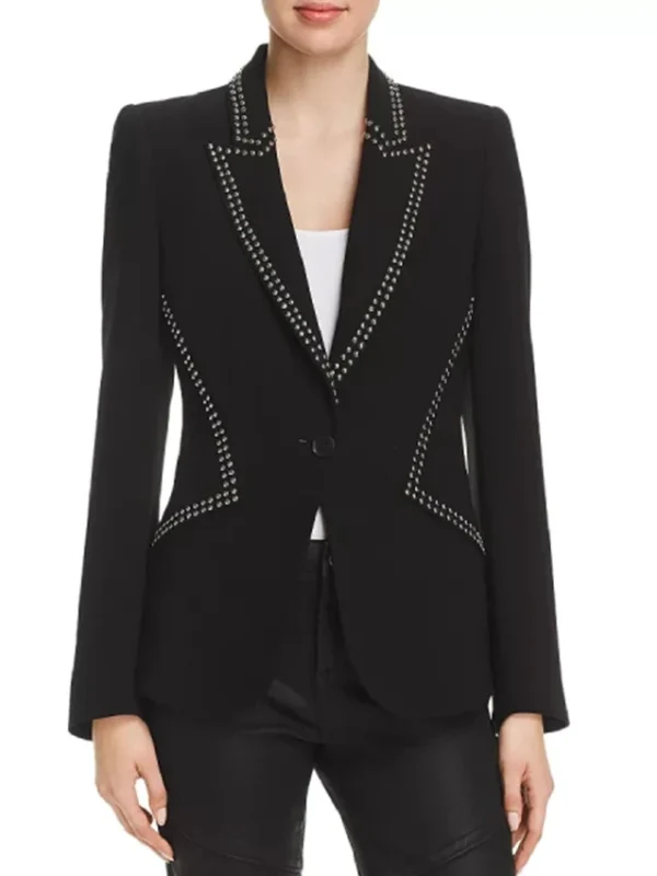 Talia Morgan The Young and The Restless Black Studded Trim Blazer