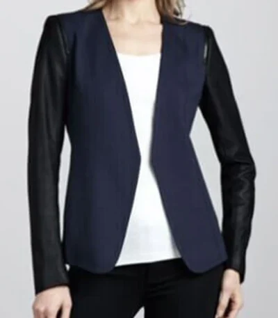 Talia Morgan The Young and The Restless Blue and Black Sleeve Blazer