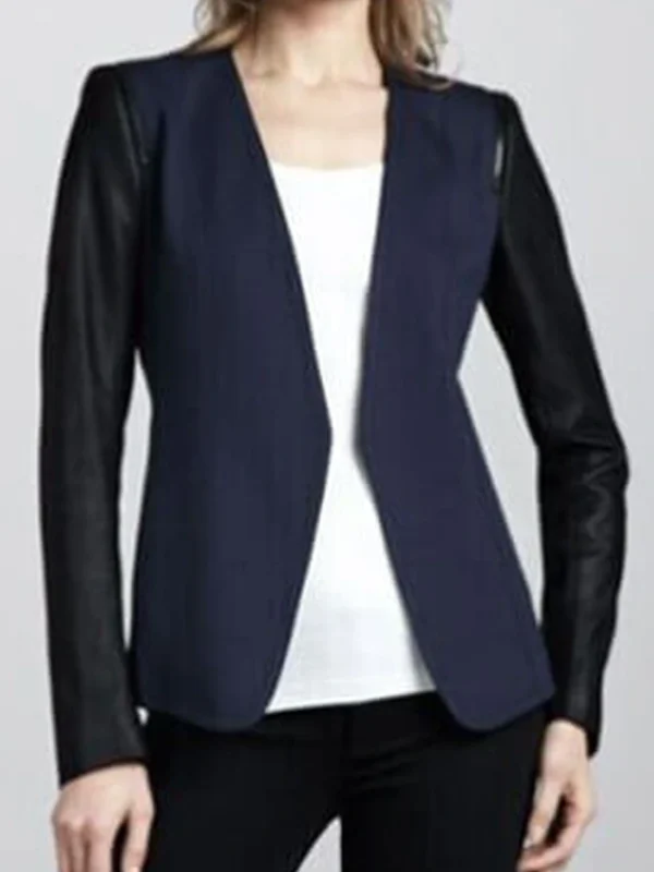 Talia Morgan The Young and The Restless Blue and Black Sleeve Blazer