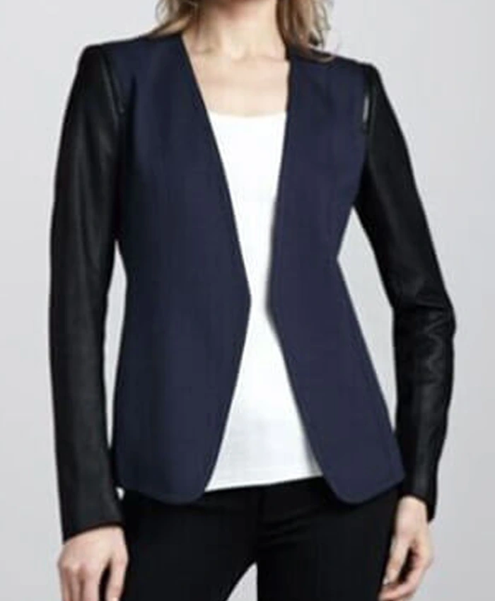 Talia Morgan The Young and The Restless Blue and Black Sleeve Blazer Talia Morgan The Young and The Restless Blue and Black Sleeve Blazer