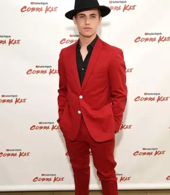 Tanner Buchanan Cobra Kai Premiere Dinner Red Suit