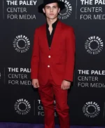 Tanner Buchanan Cobra Kai Premiere Dinner Red Suit