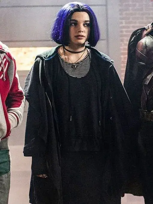 Teagan Croft Titans Rachel Roth Long Coat With Hood Teagan Croft Titans Rachel Roth Long Coat With Hood