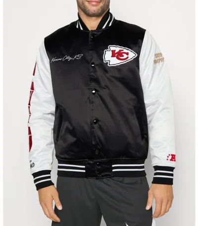 Team Origins Kansas City Chiefs Varsity Satin Jacket