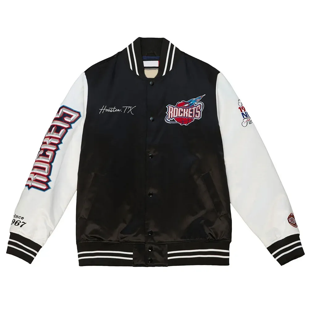 Team Origins Rockets Varsity Satin Jacket Team Origins Rockets Varsity Satin Jacket