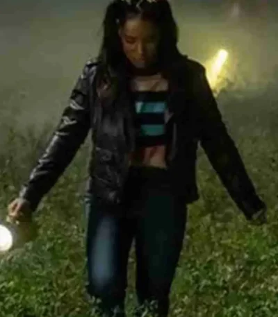 Teen Monica The Way Home S01 Black Leather Jacket