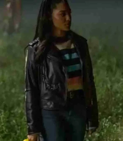 Teen Monica The Way Home S01 Black Leather Jacket