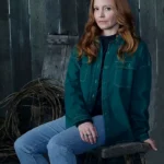 Teen Van Yellowjackets Green Denim Trucker Jacket