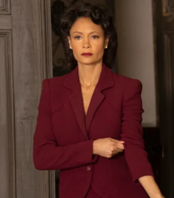 Thandiwe Newton Westworld S3 E2 Maroon Blazer