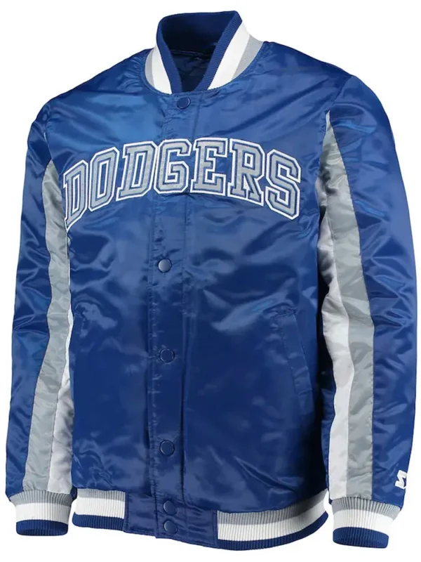 The Ace LA Dodgers Satin Royal Blue Jacket