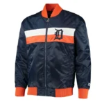 The Ambassador Detroit Tigers Navy Satin Jacket