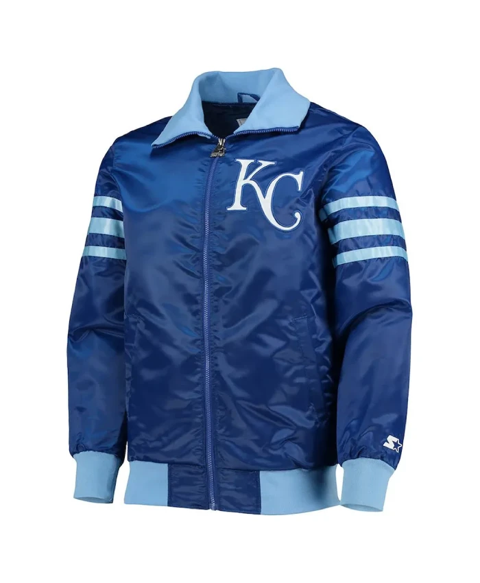 The Captain II Kansas City Royals Satin Blue Jacket The Captain II Kansas City Royals Satin Blue Jacket