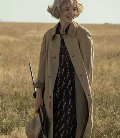 The Dig Edith Pretty Trench Beige Cotton Coat