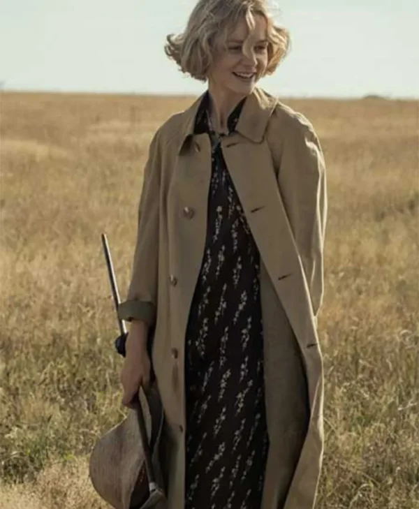 The Dig Edith Pretty Trench Beige Cotton Coat