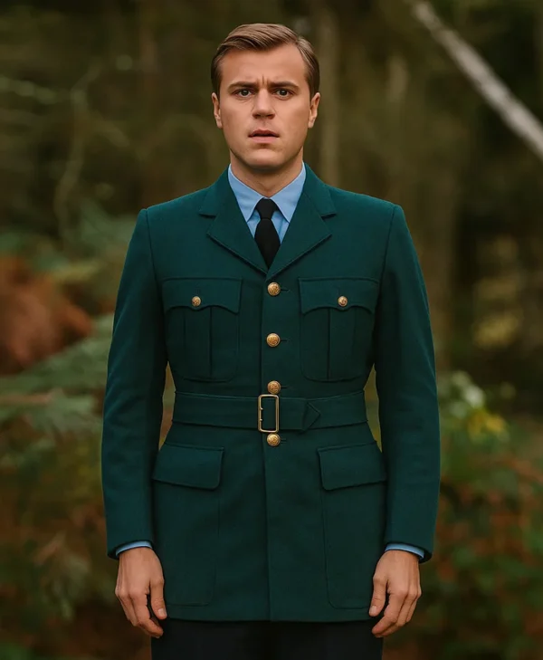 The Dig Stuart Piggott Azure Green Coat