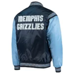 The Enforcer Memphis Grizzlies Navy/Light Blue Satin Jacket