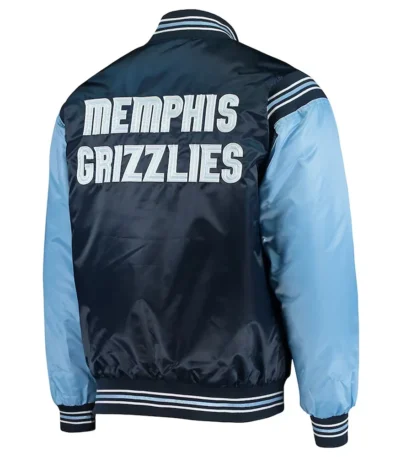 The Enforcer Memphis Grizzlies Navy/Light Blue Satin Jacket