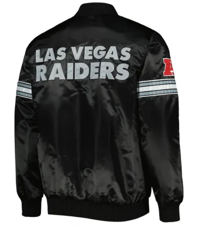 The Pick and Roll Las Vegas Raiders Black Satin Jacket