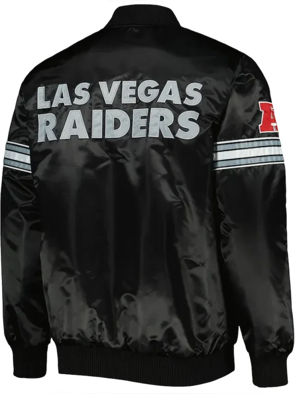 The Pick and Roll Las Vegas Raiders Black Satin Jacket