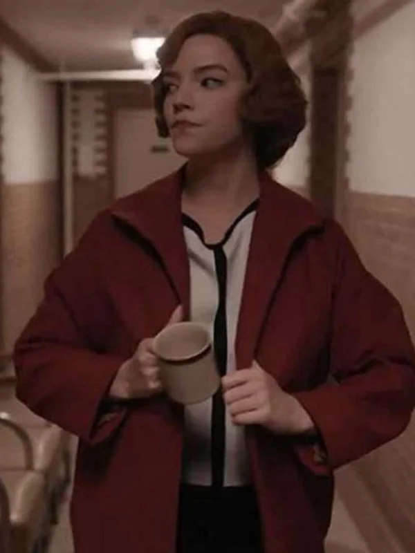 The Queens Gambit Anya Taylor-Joy Red Coat