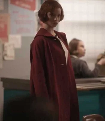 The Queens Gambit Anya Taylor-Joy Red Coat