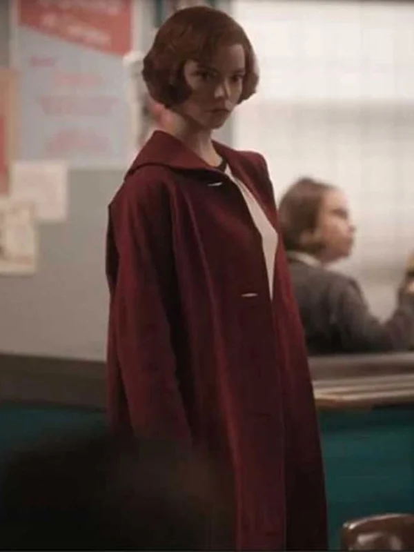 The Queens Gambit Anya Taylor-Joy Red Coat