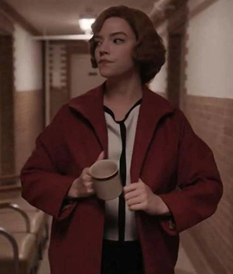 The Queens Gambit Anya Taylor-Joy Red Coat The Queens Gambit Anya Taylor-Joy Red Coat