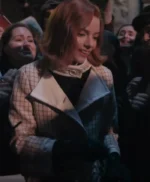 The Queens Gambit Beth Harmon Checked Wool Coat