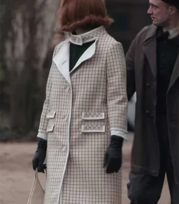 The Queens Gambit Beth Harmon Checked Wool Coat