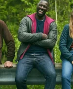 The Takedown 2022 Omar Sy Bomber Leather Jacket