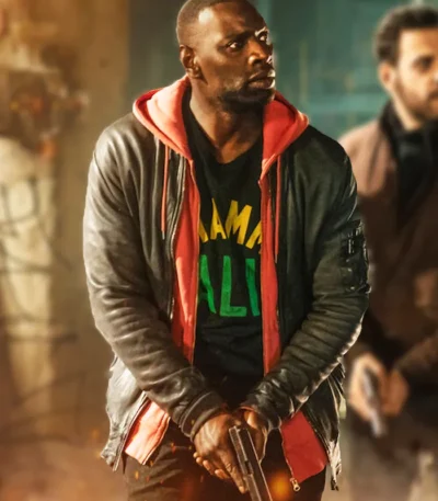 The Takedown 2022 Omar Sy Bomber Leather Jacket