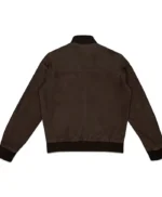 The Takedown Laurent Lafitte Brown Suede Bomber Jacket